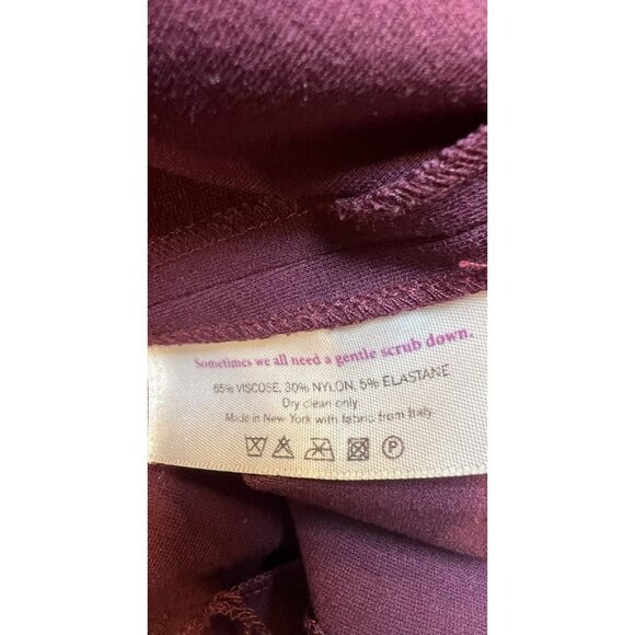MM Lafleur Women's The Greenpoint Skirt Garnet Front Slit High Rise Pencil Sz 14 - Picture 7 of 7